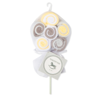 12 Pack Lollipop Washcloth: Yellow