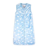 Boy's 0-6M Printed Plush Sleep Sac: Blue Clouds 