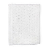 Pointelle Blanket: White