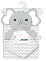 Blanket And Nunu Set: Grey Elephant