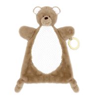 Flat Plush Activity Toy: Tan Bear