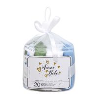 20 Pack Washcloth Set:Green Traffic 