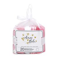20 Pack Washcloth Set: Coral Peaches
