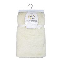 2 Layer Luxury Faux Fur Plush Blanket: Ivory