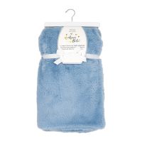 2 Layer Luxury Faux Fur Plush Blanket: Blue