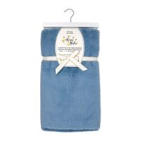 2 Layer Luxury Faux Fur Plush Blanket: Blue