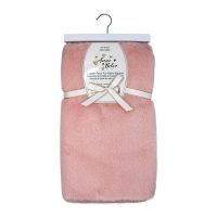2 Layer Luxury Faux Fur Plush Blanket: Pink
