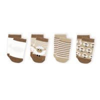 4 Pack Socks: Tan Sheep Combo 