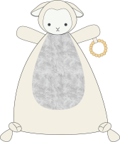 Flat Plush Activity Toy - Ivory Lamb