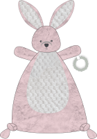 Flat Plush Activity Toy - Pink Bunny