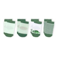4 Pack Socks: Sage Dino Combo 