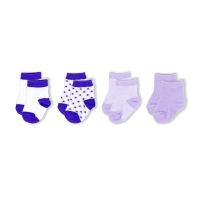 4 Pack Socks: Purple 