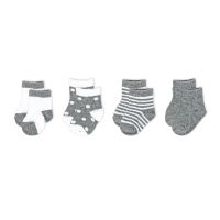 4 Pack Socks: Grey