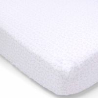 Star Flannel Crib Sheet: Grey 