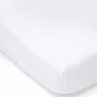 Solid Flannel Crib Sheet: White 
