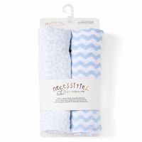 2 Pack Muslin Swaddle Blankets: Blue Star 