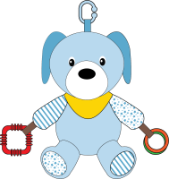 Plush Activity Toy - Blue Doggy
