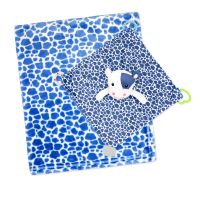 Plush Activity NUNU & Blanket: Blue Cow 