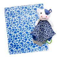 Plush Activity NUNU & Blanket: Blue Cow 