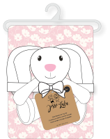 Plush Toy with Blanket: White Bunny