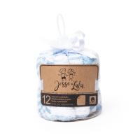 12-Pack Argyle Theme Washcloth: Blue 