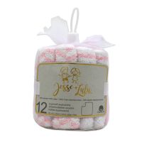 12-Pack Argyle Theme Washcloth: Pink