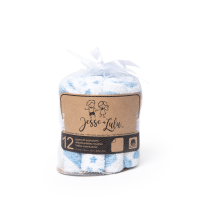 12-Pack Sky Theme Washcloth: Blue 