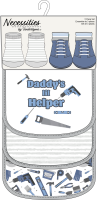 5 Piece Bib and Sock Set: Blue Daddy's lil Helper