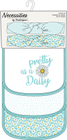 5 Piece Bib and Headband Set: Aqua Pretty as a Daisy