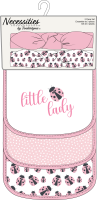 5 Piece Bib and Headband Set: Pink Little Lady