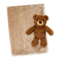 Plush Activity Toy & Blanket: Tan Bear