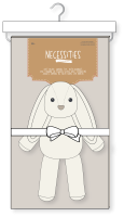 Chenille Toy With Blanket: Ivory Bunny    