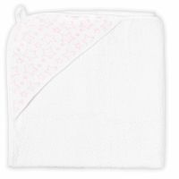 Star Muslin Lined Hooded Towel: Pink