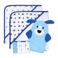 7pc Bath Set: Blue Dog 