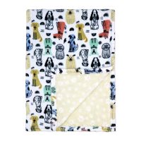 Reversible Printed Blanket: Tan Dog 