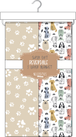 Reversible Printed Blanket: Tan Dog 