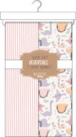 Reversible Printed Blanket: Pink Dino