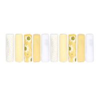 10-Pack Microfiber Washcloth: Yellow Daisy