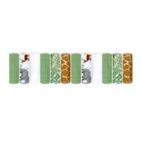 12-Pack Microfiber Washcloth: Sage Safari