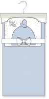 2 Piece Knit Blanket Set: Blue