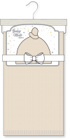 2 Piece Knit Blanket Set: Tan