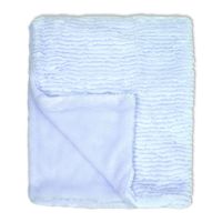 Ridged Plush Blanket: Blue