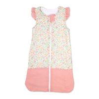 2 Layer Muslin Sleep Sac 0-6M: Peach Floral
