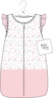 2 Layer Muslin Sleep Sac 0-6M: Pink Floral