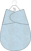 Ridge Plush Swaddle Sack: Blue 
