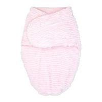 Ridge Plush Swaddle Sack: Pink