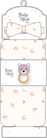 3pc Knit Swaddle Set: Mauve Floral 