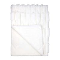 Rabbit Fleece Blanket with PV backing: White 