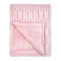Rabbit Fleece Blanket with PV backing: Pink
