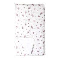 2 Layer Muslin/ Plush Blanket: Mauve Floral